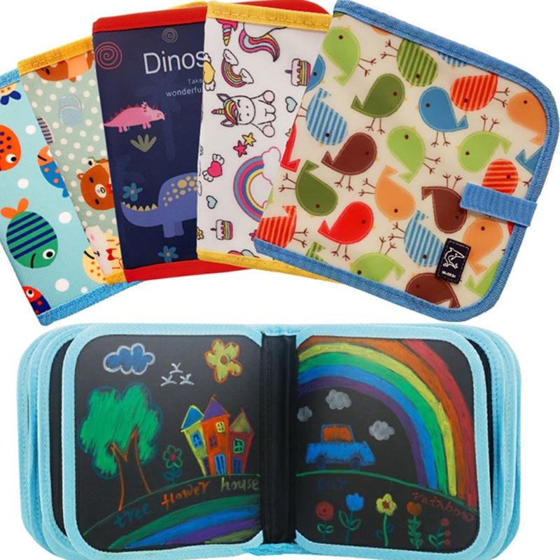 Set Disegno Per Bambini, Lavagna Cancellabile Con 12 Penne E 14 Schede, Portatile, Regalo 3+ Anni