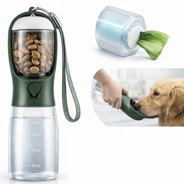 Borraccia 3-in-1 per cane in passeggiata