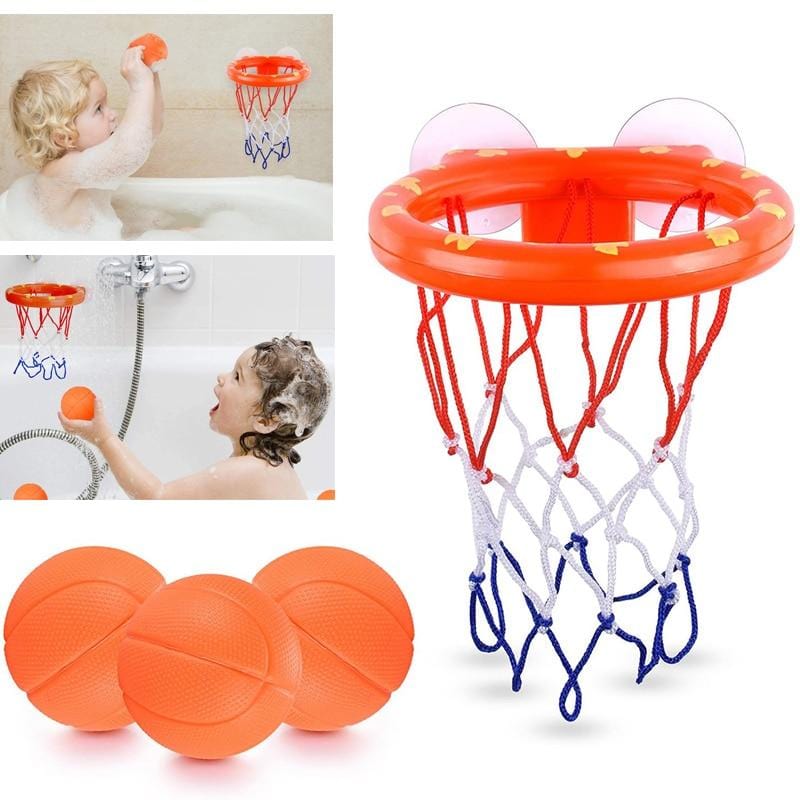 Jouet de bain - Panier de Basket Ventouse avec 3 Balles | Bébé Filou